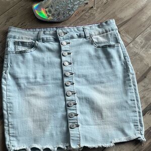 Denim Skirt with Button Down Front for Casual Nights